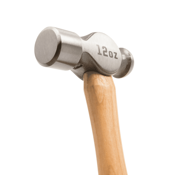 Estwing Sure Strike Ball Peen Hammer - 16 oz Metalworking Tool with Forged Steel Head & Hickory Wood Handle - MRW16BP